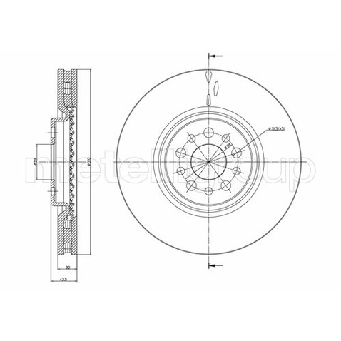 METELLI Tarcza hamulcowa 23-0821C