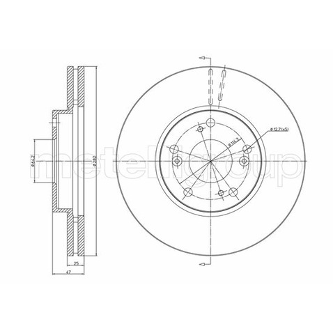 METELLI Tarcza hamulcowa 23-1555C