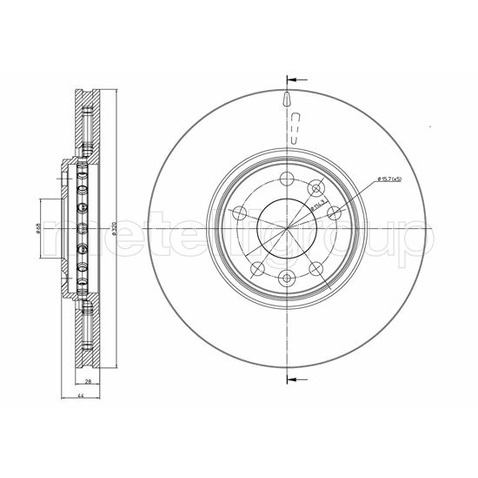 METELLI Tarcza hamulcowa 23-1334C