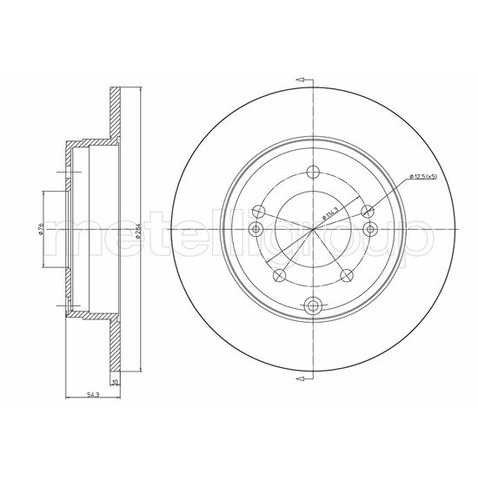 METELLI Tarcza hamulcowa 23-1161C
