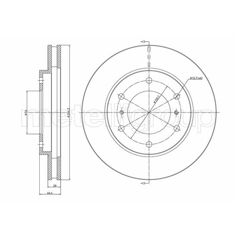 METELLI Tarcza hamulcowa 23-1076C