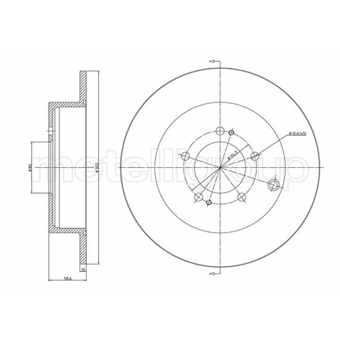 METELLI Tarcza hamulcowa 23-1332C