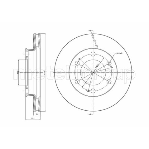 METELLI Tarcza hamulcowa 23-1558C