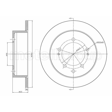 METELLI Tarcza hamulcowa 23-1650C
