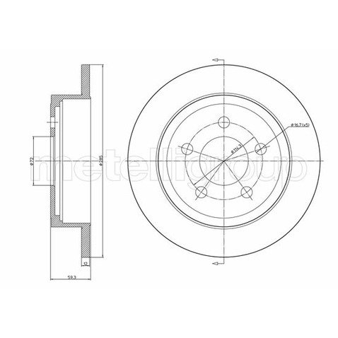 METELLI Tarcza hamulcowa 23-1017C