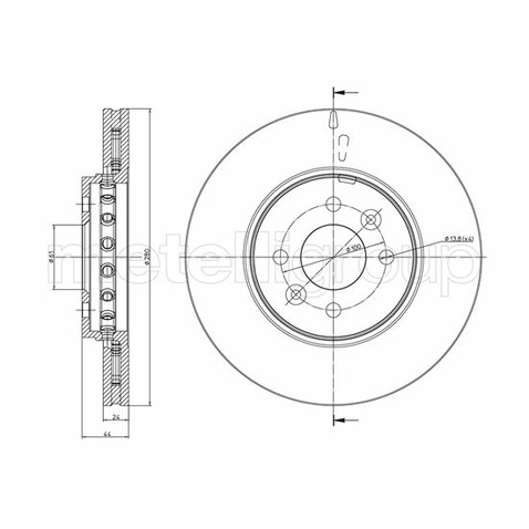 METELLI Tarcza hamulcowa 23-1468C