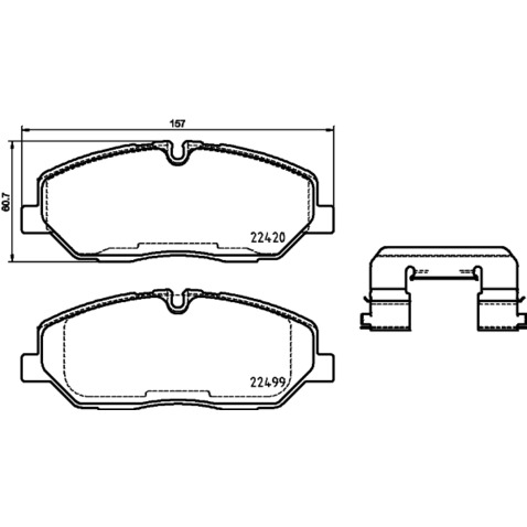 Klocki hamulcowe - komplet BREMBO P 30 084