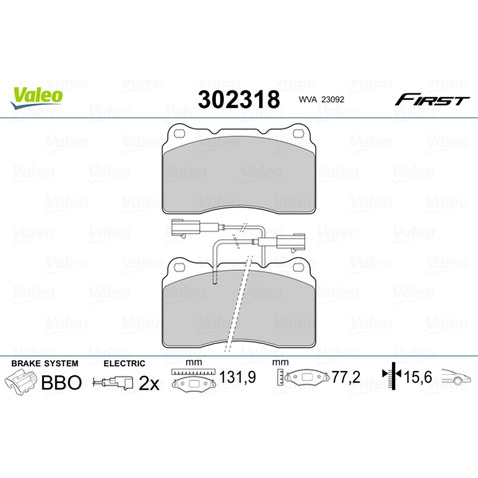 Klocki hamulcowe - komplet VALEO 302318