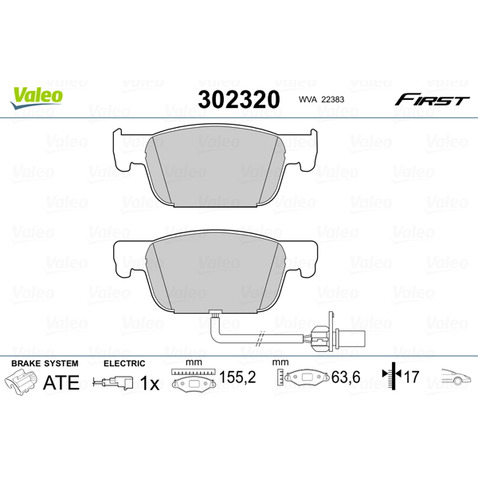 Klocki hamulcowe - komplet VALEO 302320