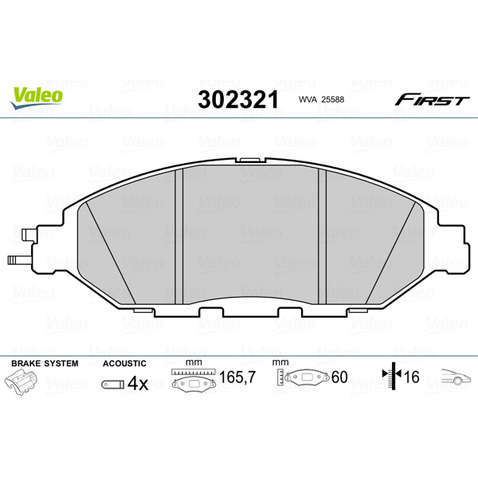 Klocki hamulcowe - komplet VALEO 302321