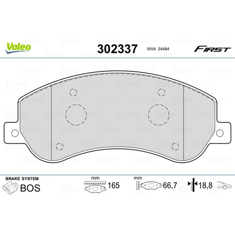 Klocki hamulcowe - komplet VALEO 302337
