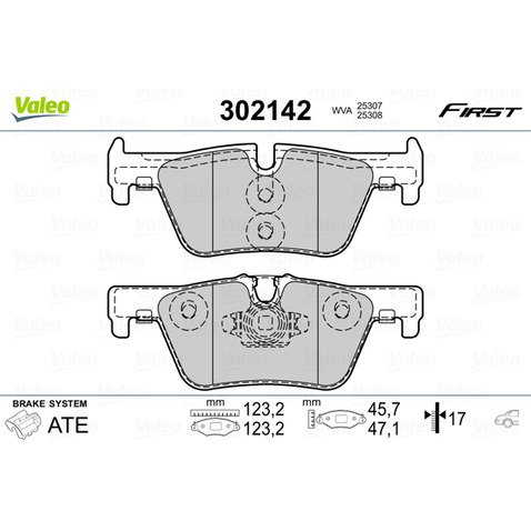 Klocki hamulcowe - komplet VALEO 302142
