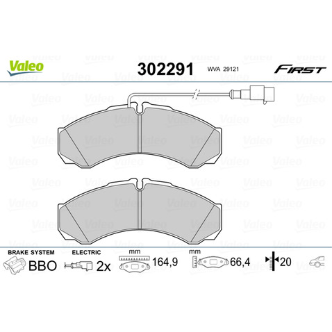 Klocki hamulcowe - komplet VALEO 302291