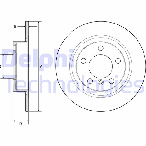 Tarcza hamulcowa DELPHI BG4916C