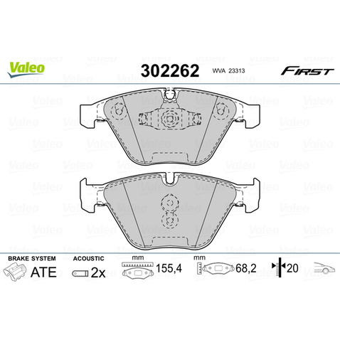 Klocki hamulcowe - komplet VALEO 302262