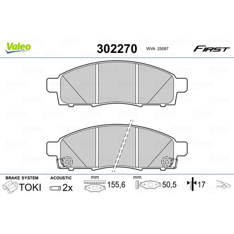 Klocki hamulcowe - komplet VALEO 302270