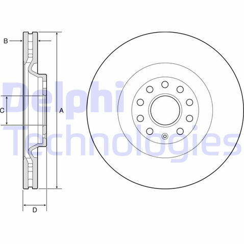 Tarcza hamulcowa DELPHI BG9202C