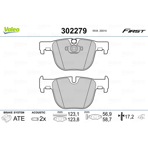 Klocki hamulcowe - komplet VALEO 302279