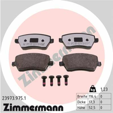 Klocki hamulcowe - komplet ZIMMERMANN 23973.975.1