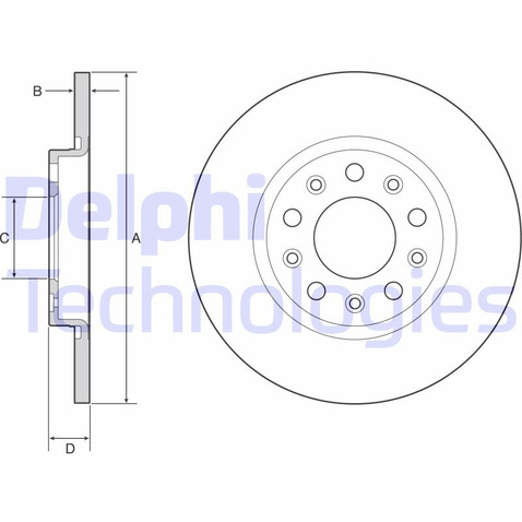Tarcza hamulcowa DELPHI BG4960C