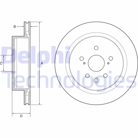 Tarcza hamulcowa DELPHI BG4962C
