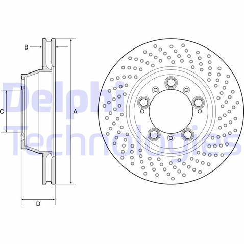 Tarcza hamulcowa DELPHI BG9226C