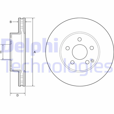 Tarcza hamulcowa DELPHI BG4945C