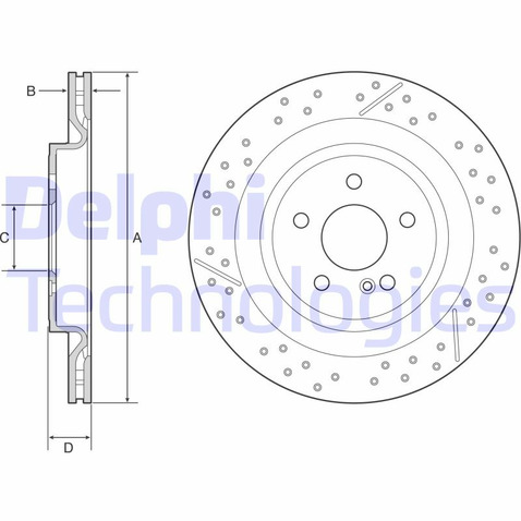 Tarcza hamulcowa DELPHI BG4958C
