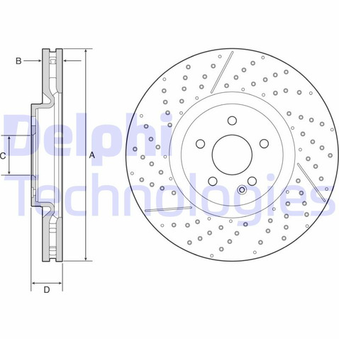 Tarcza hamulcowa DELPHI BG9229C