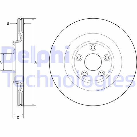 Tarcza hamulcowa DELPHI BG4833C