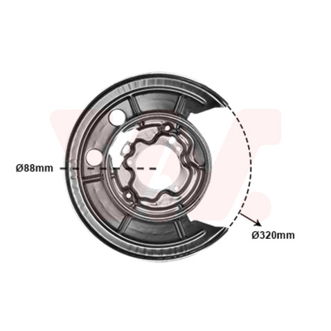 Osłona tarczy hamulcowej VAN WEZEL 1651374