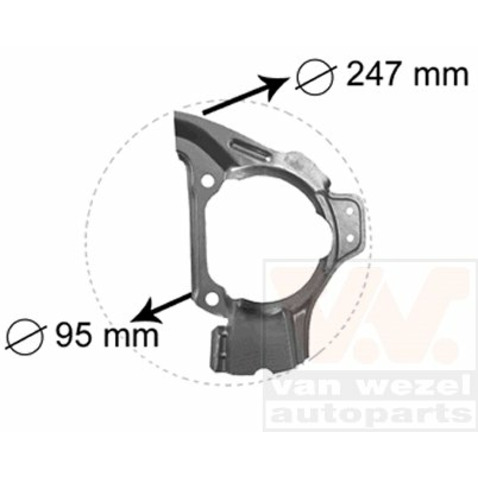Osłona tarczy hamulcowej VAN WEZEL 1754371