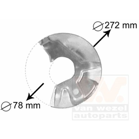 Osłona tarczy hamulcowej VAN WEZEL 5823372