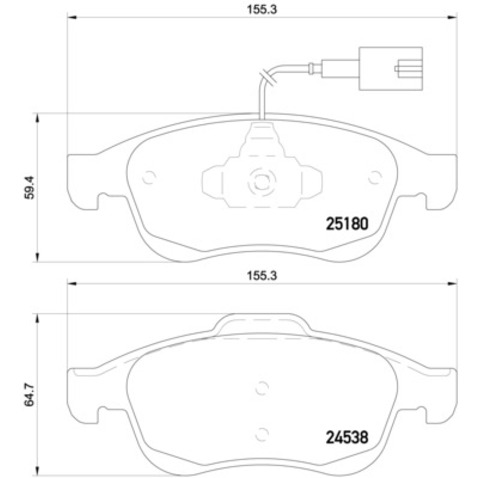 Klocki hamulcowe - komplet BREMBO P 23 148X