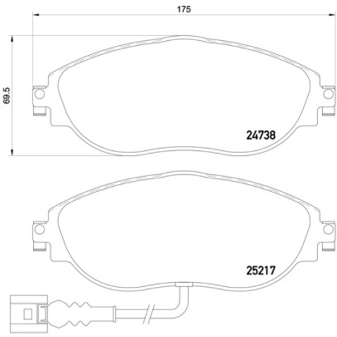 Klocki hamulcowe - komplet BREMBO P 85 131X