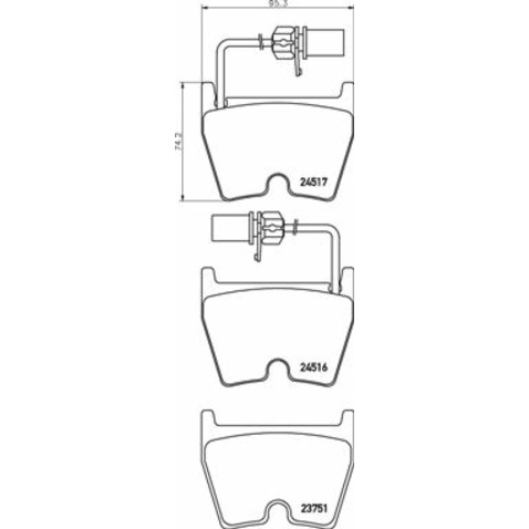 Klocki hamulcowe - komplet BREMBO P 85 132