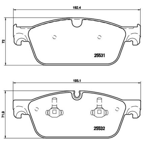 Klocki hamulcowe - komplet BREMBO P 50 102X