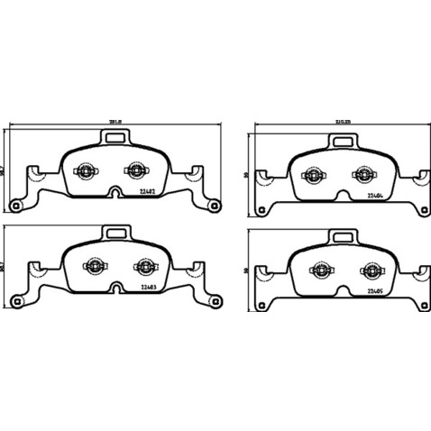 Klocki hamulcowe - komplet BREMBO P 85 164X
