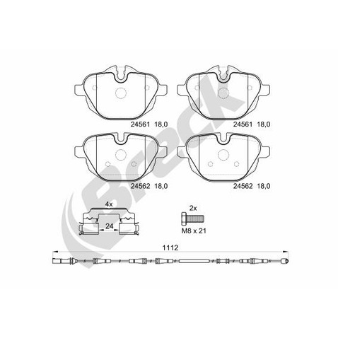 Klocki hamulcowe - komplet BRECK 24561 00 552 20