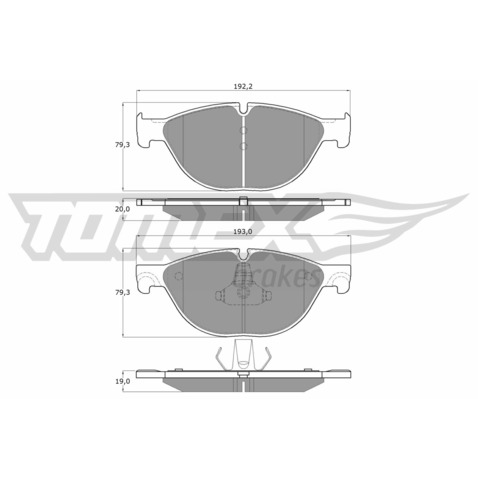 Klocki hamulcowe - komplet TOMEX BRAKES TX 16-66