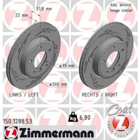 Tarcza hamulcowa ZIMMERMANN 150.1288.53