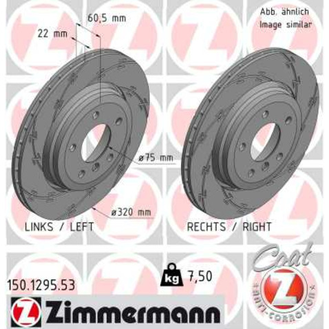 Tarcza hamulcowa ZIMMERMANN 150.1295.53