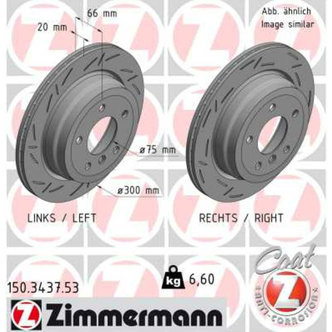 Tarcza hamulcowa ZIMMERMANN 150.3437.53