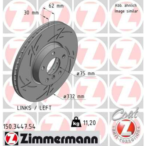 Tarcza hamulcowa ZIMMERMANN 150.3447.54