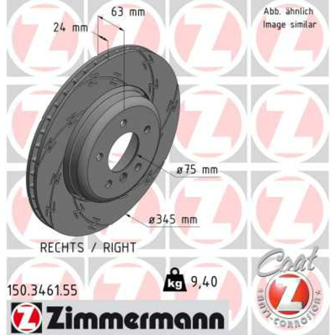 Tarcza hamulcowa ZIMMERMANN 150.3461.55