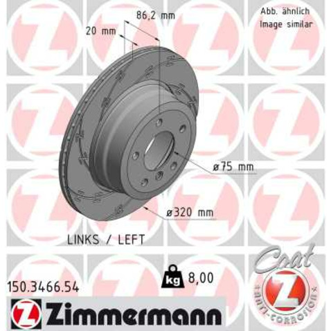 Tarcza hamulcowa ZIMMERMANN 150.3466.54