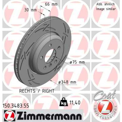 Tarcza hamulcowa ZIMMERMANN 150.3483.55