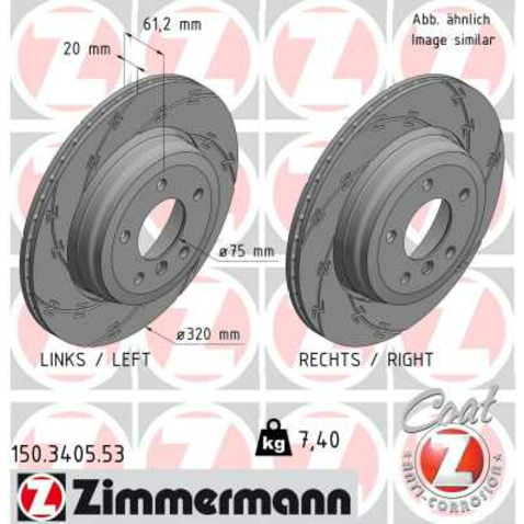 Tarcza hamulcowa ZIMMERMANN 150.3405.53