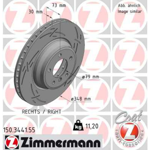 Tarcza hamulcowa ZIMMERMANN 150.3441.55