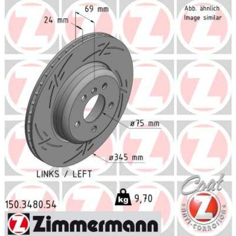 Tarcza hamulcowa ZIMMERMANN 150.3480.54